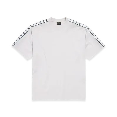 BALENCIAGA Stripe T-Shirt Medium Fit "Dirty Effect White"