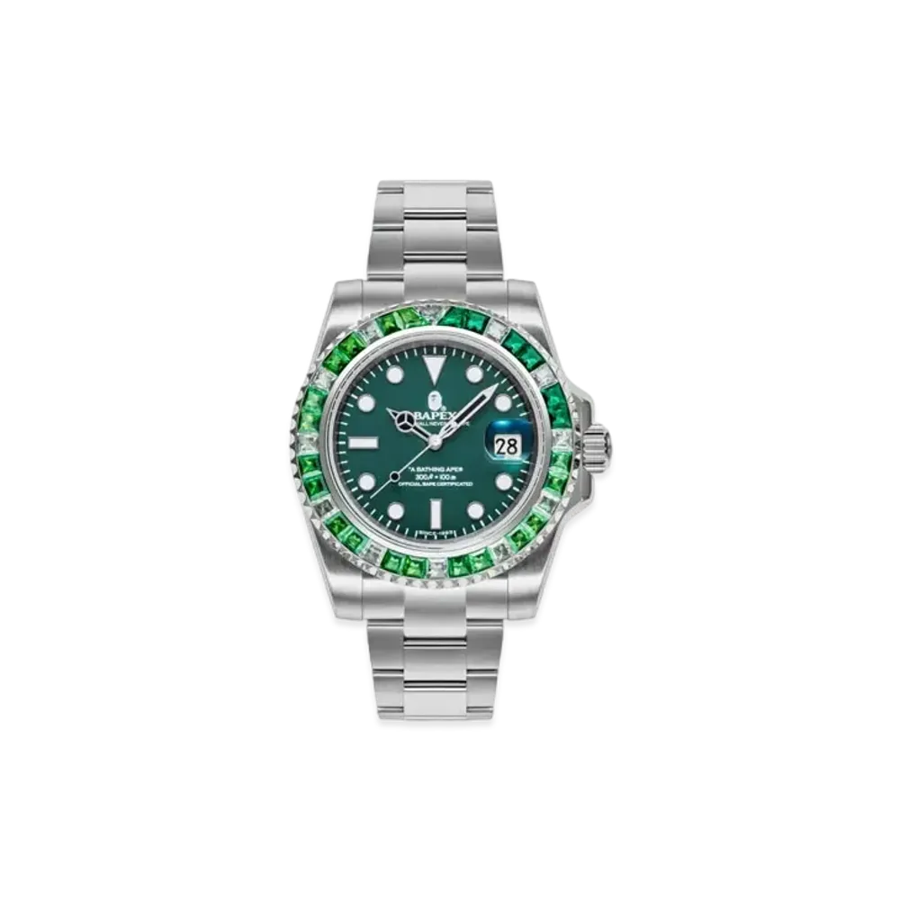 A BATHING APE Type 1 Bapex Crystal Stone "Green"
