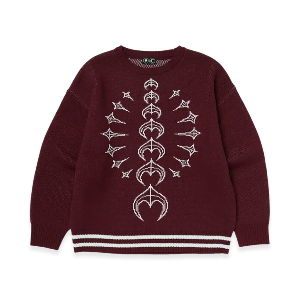 THUG CLUB TC Bone Knit Sweater "Wine"