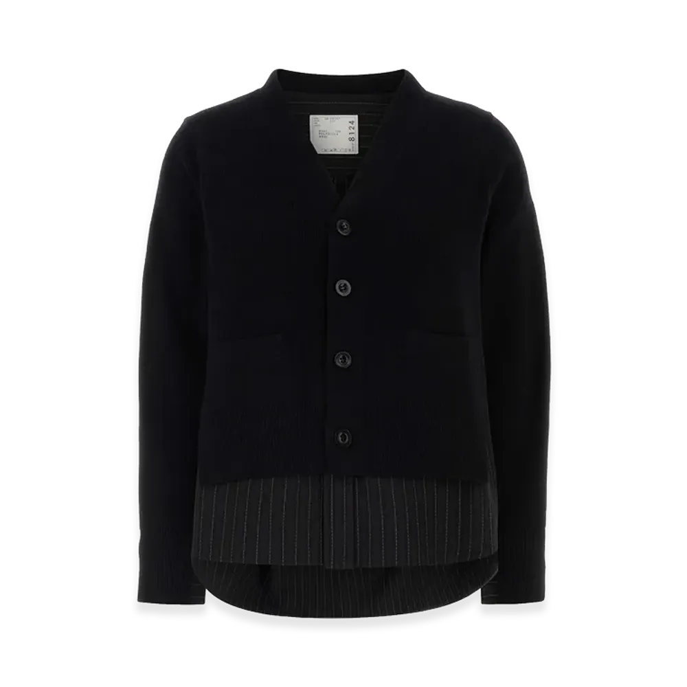 sacai Women's Wool Cardigan "Black"