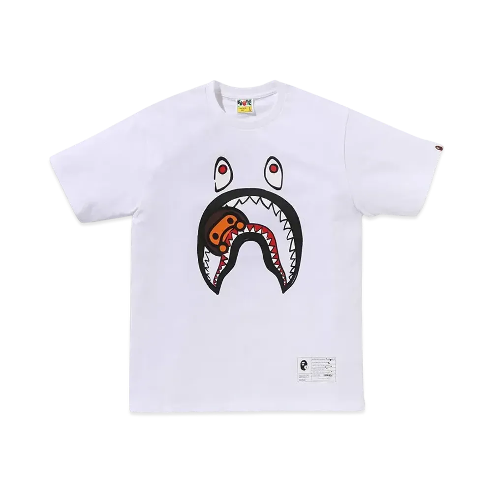 A BATHING APE x Joshua Vides Milo Shark Tee "White"