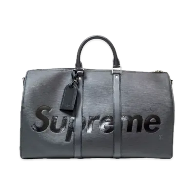 Supreme x Louis Vuitton Keepall 45 Bag Epi and Taiga Leather "Black"