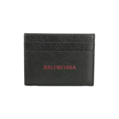 BALENCIAGA Leather Card Holder "Black"