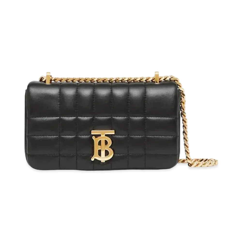 Burberry Rabbit Quilted Leather Small Lola Bag "Black"
