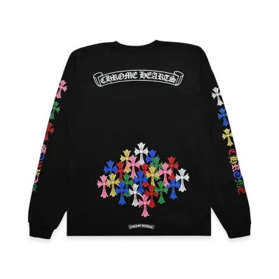 Chrome Hearts Cemetery Cross L/S T-Shirt "Black/Multicolor"