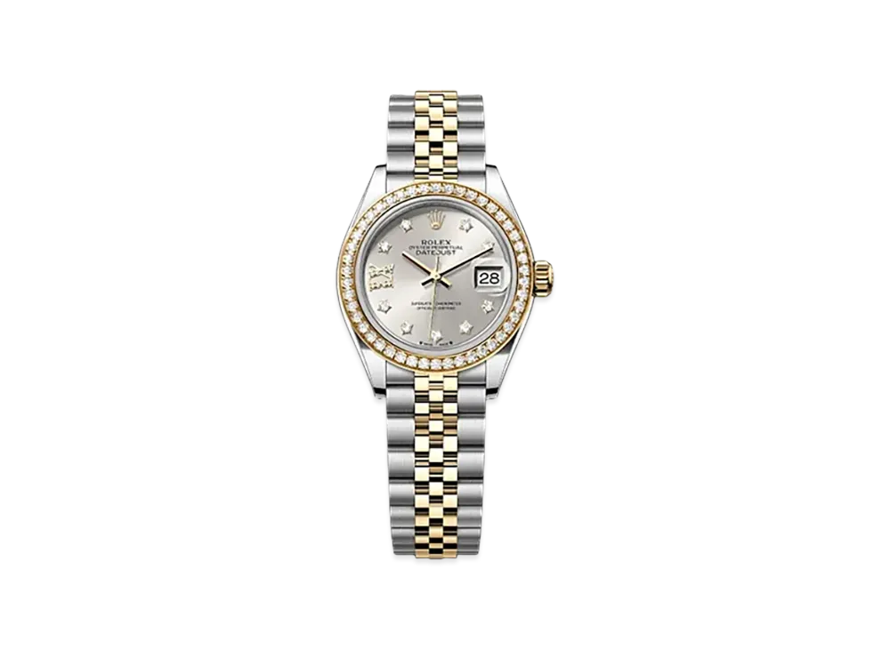 ROLEX Lady-Datejust 28mm Oystersteel & Yellow Gold Diamond 279383RBR "Silver"
