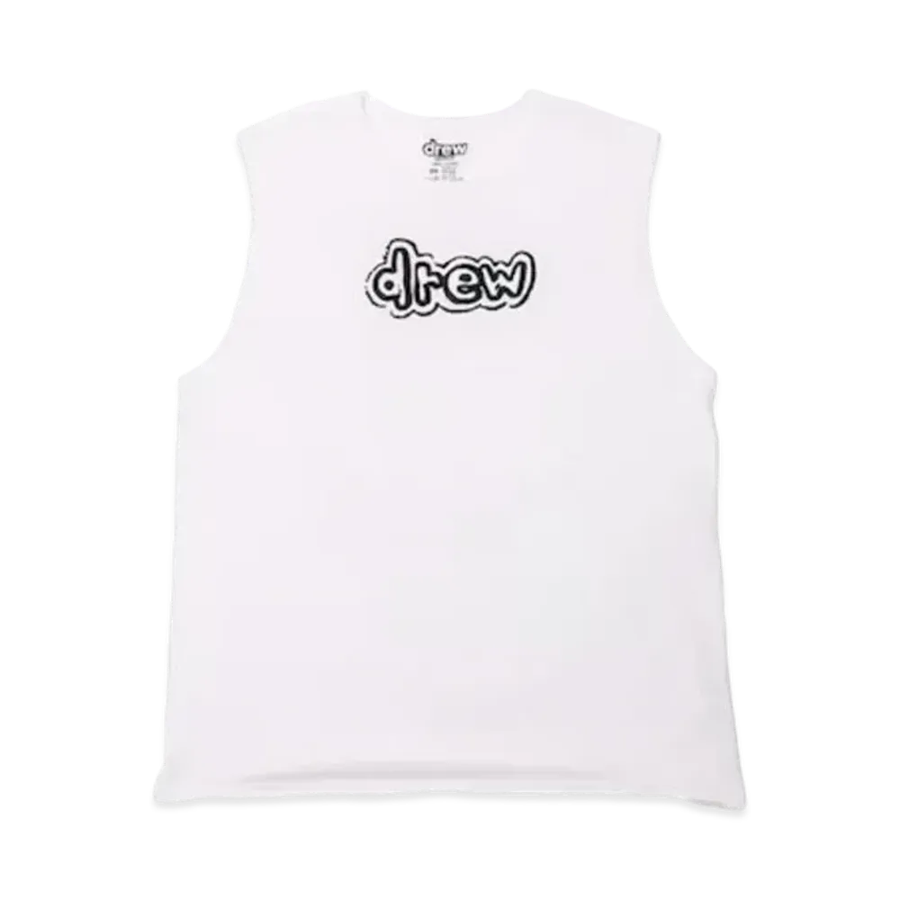 drew house drew sleeveless tee "White"