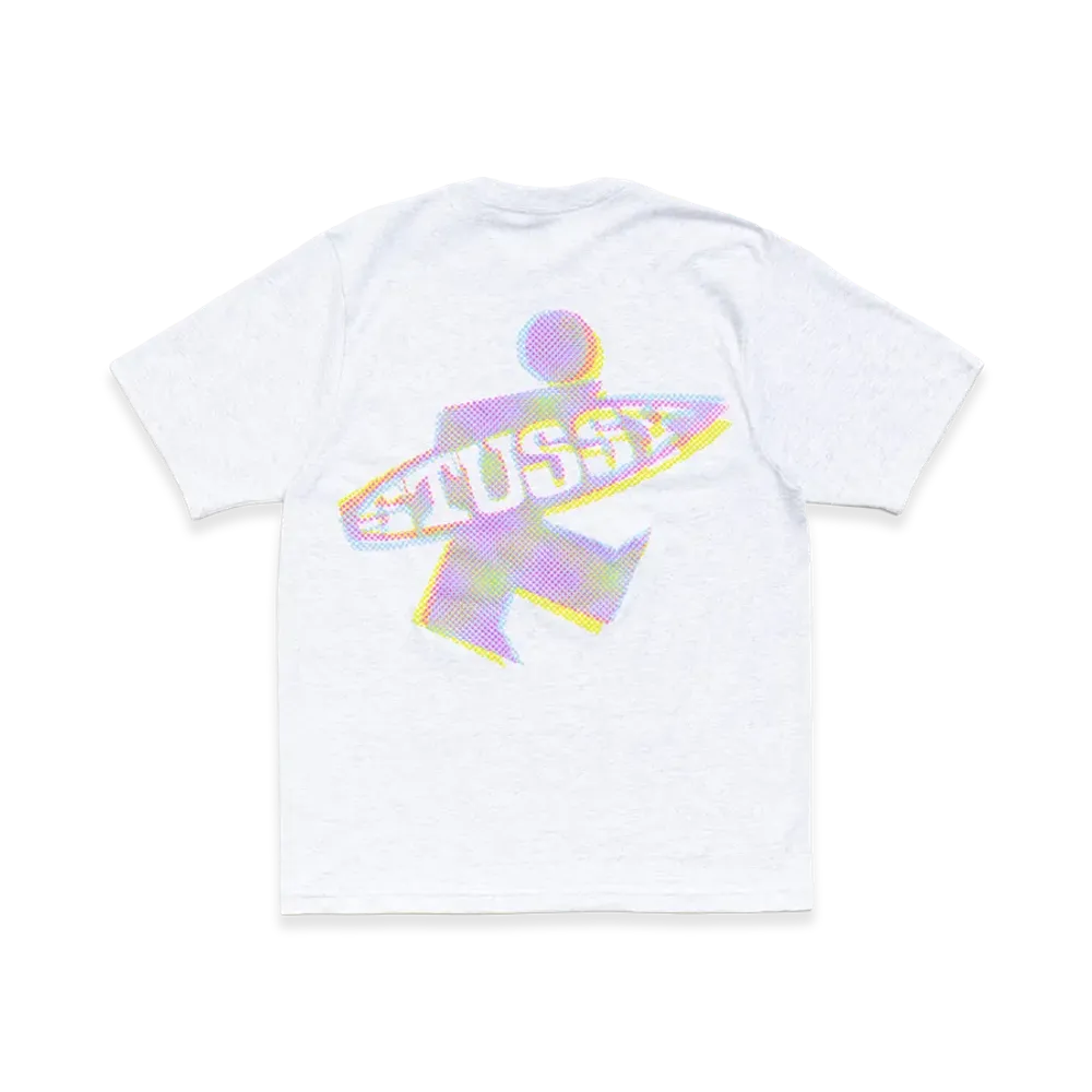Stussy Dot Surf Puff Print Tee "Ash Heather"