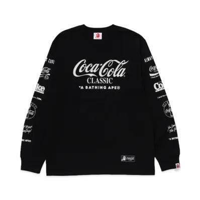 A BATHING APE x COCA COLA Milo L/S Tee "Black"