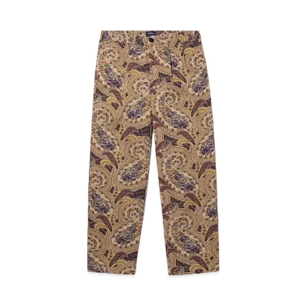 Noah Paisley Double-Pleat Pants "Paisley Print"