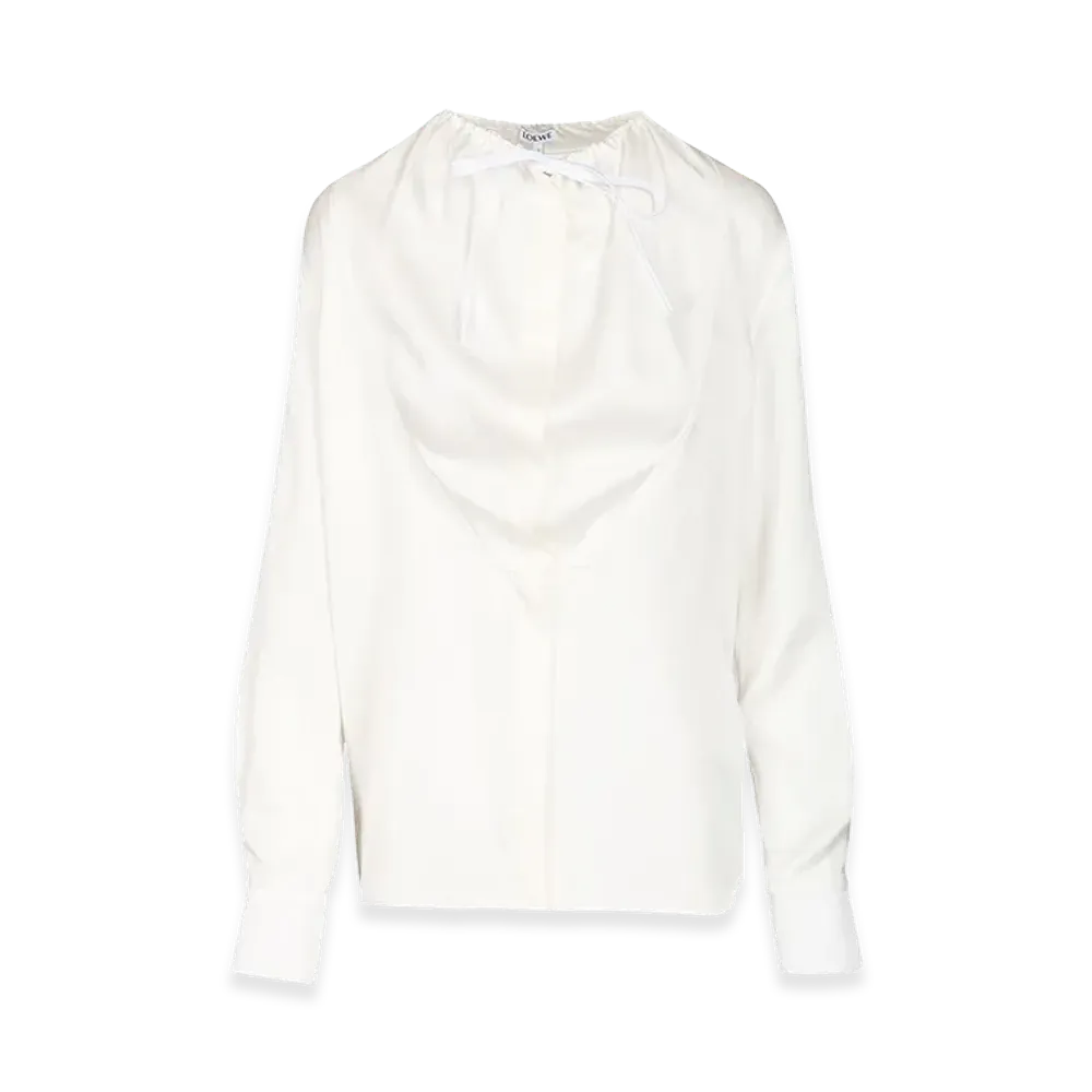 LOEWE Women's Silk Satin Blouse "White"