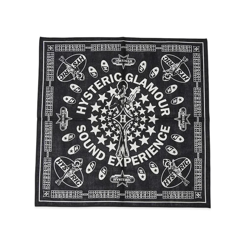 HYSTERIC GLAMOUR Sound Experience Bandana "Black"
