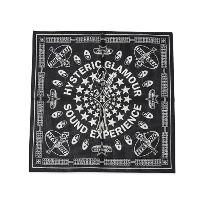 HYSTERIC GLAMOUR Sound Experience Bandana "Black"