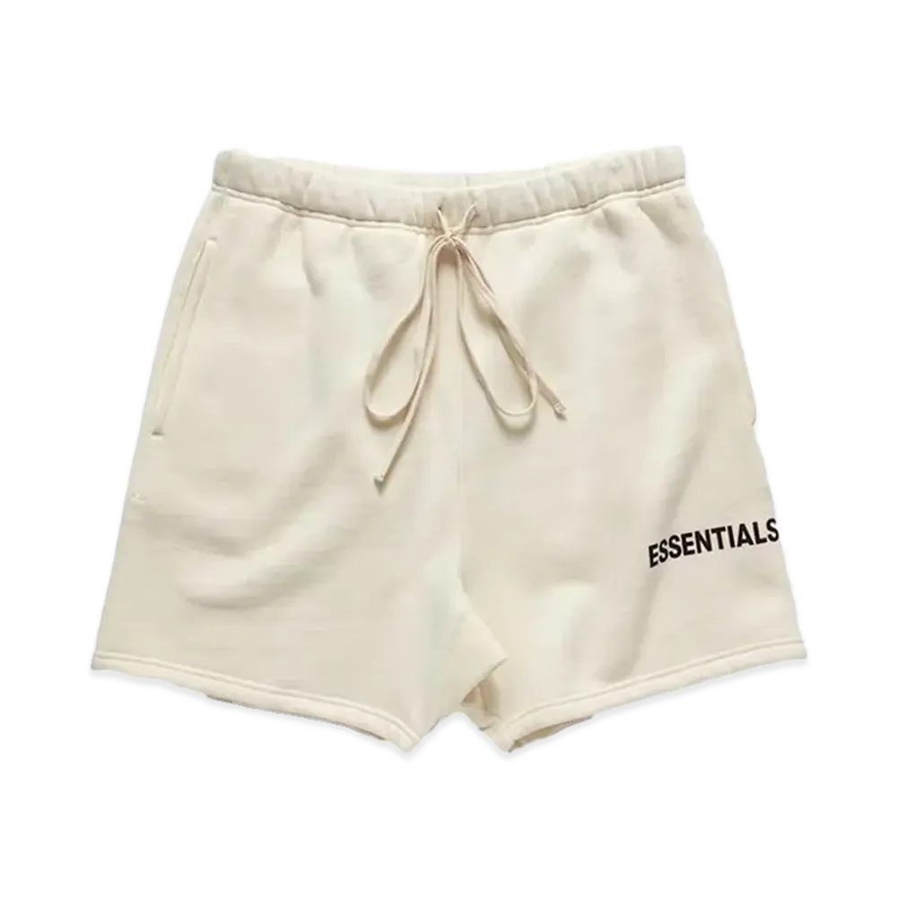 FEAR OF GOD ESSENTIALS Graphic Sweat Shorts (20FW) "Cream"