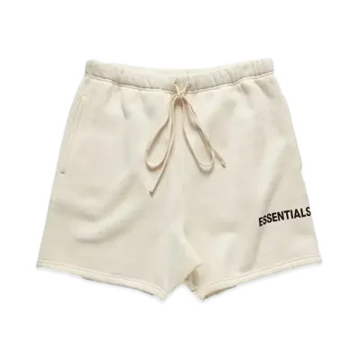 FEAR OF GOD ESSENTIALS Graphic Sweat Shorts (20FW) "Cream"