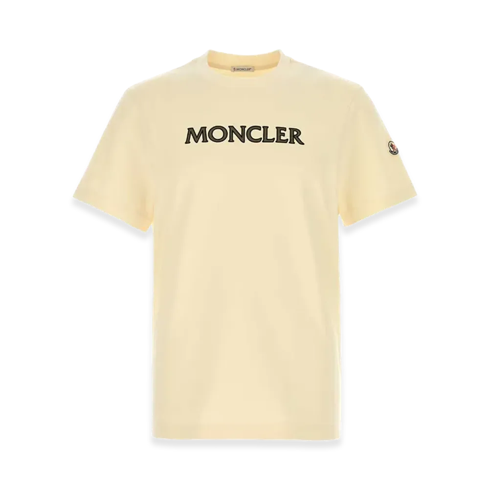 MONCLER Flocked Logo T-Shirt "Beige"