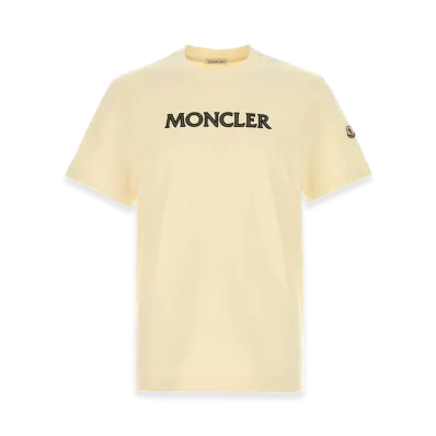 MONCLER Flocked Logo T-Shirt "Beige"