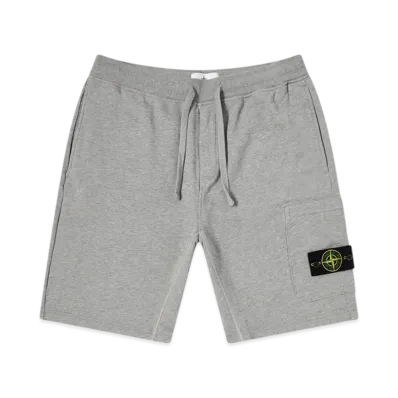 Stone Island 64651 Fleece Bermuda Shorts - 22SS "Melange Grey"