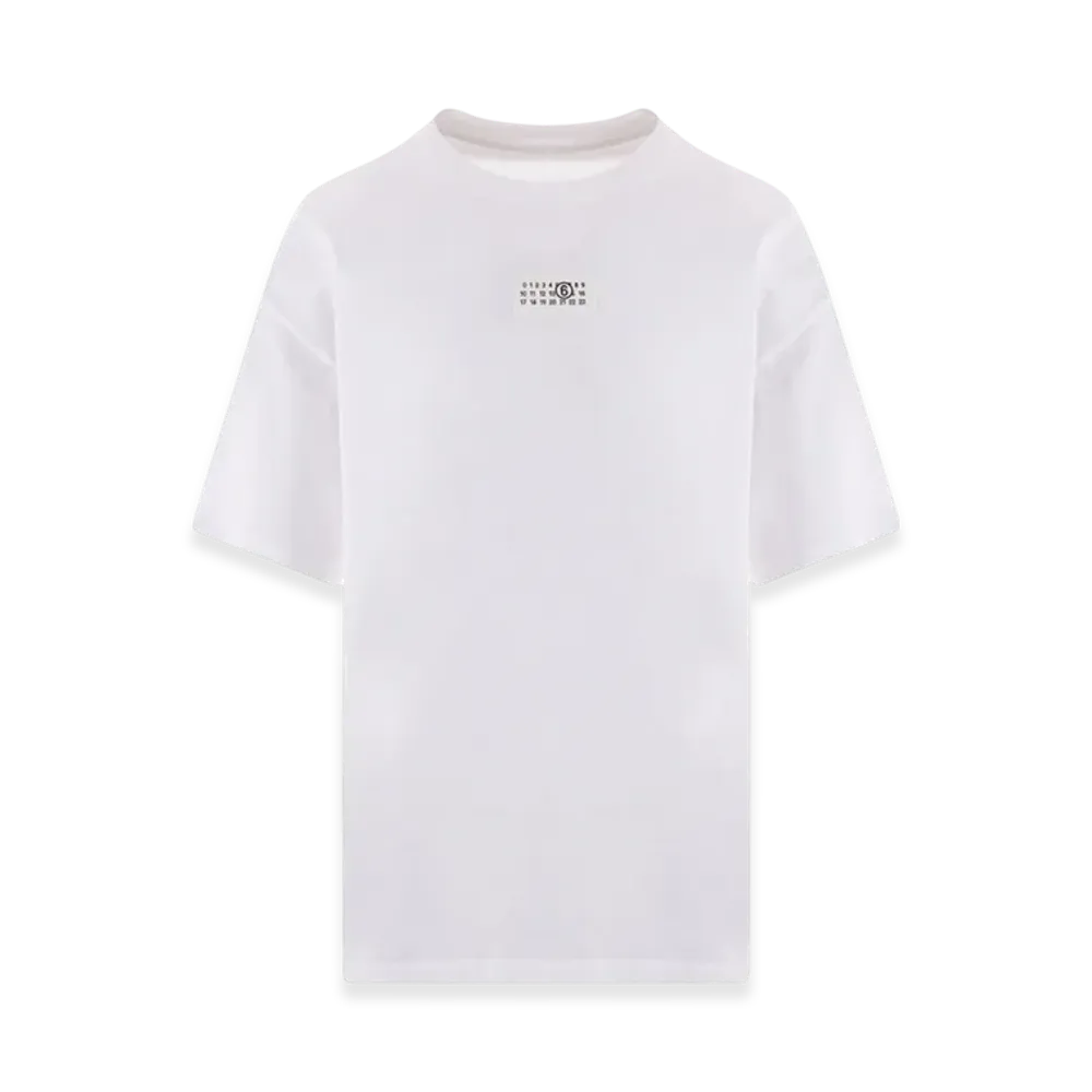 MM6 Maison Margiela Ribbed Neck T-Shirt "White"