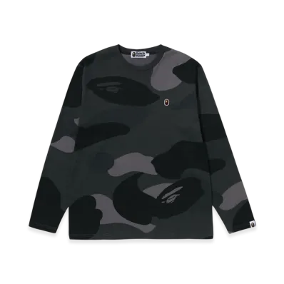A BATHING APE Mega Color Camo One Point LS Tee "Black"