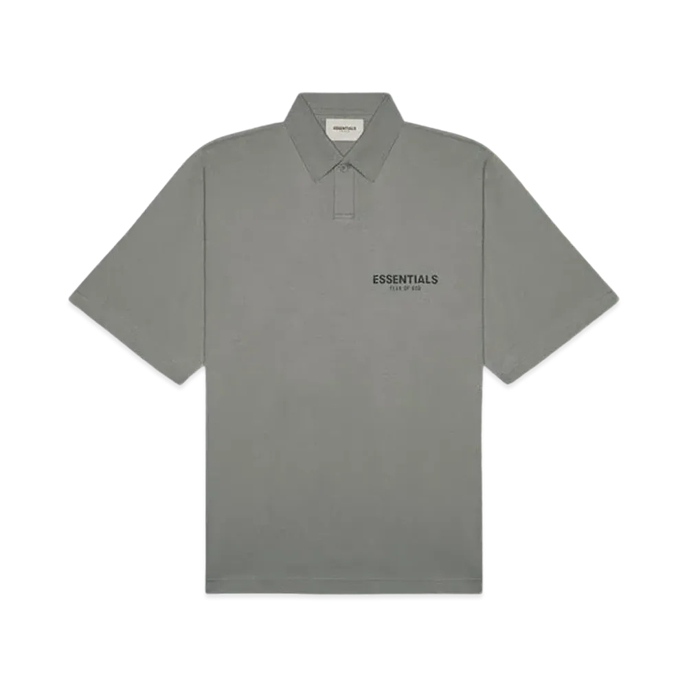 FEAR OF GOD ESSENTIALS Short Sleeve Boxy Polo "Grey/Charcoal"