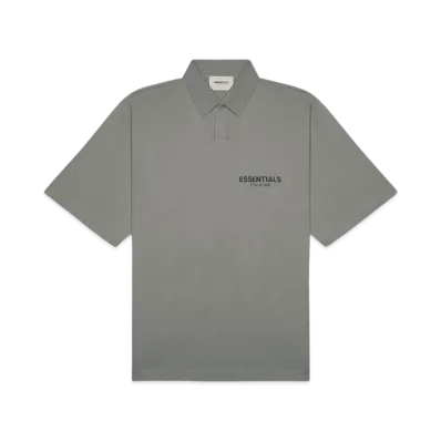 FEAR OF GOD ESSENTIALS Short Sleeve Boxy Polo "Grey/Charcoal"