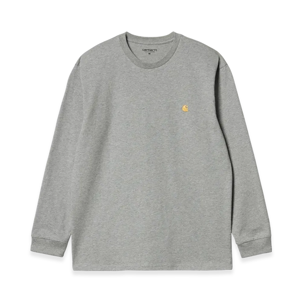 Carhartt WIP L/S Chase T-Shirt "Grey Heather/Gold"