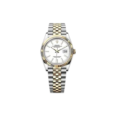 ROLEX Datejust 36 Oystersteel & Yellow Gold "White"