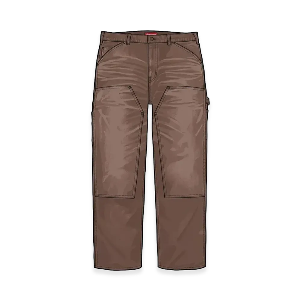 Supreme Worn Double Knee Painter Pant "Brown" (26FW)