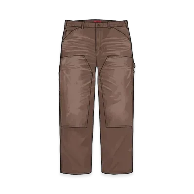 Supreme Worn Double Knee Painter Pant "Brown" (26FW)