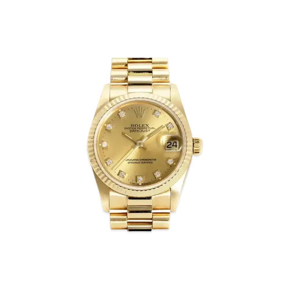 ROLEX Datejust 10P Diamonds "Champagne/Yellow Gold" 68278G