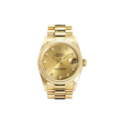 ROLEX Datejust 10P Diamonds "Champagne/Yellow Gold" 68278G