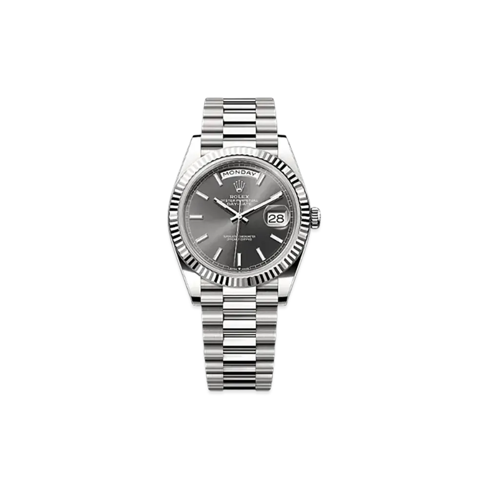 ROLEX Day-Date 40mm White Gold 228239 "Slate"