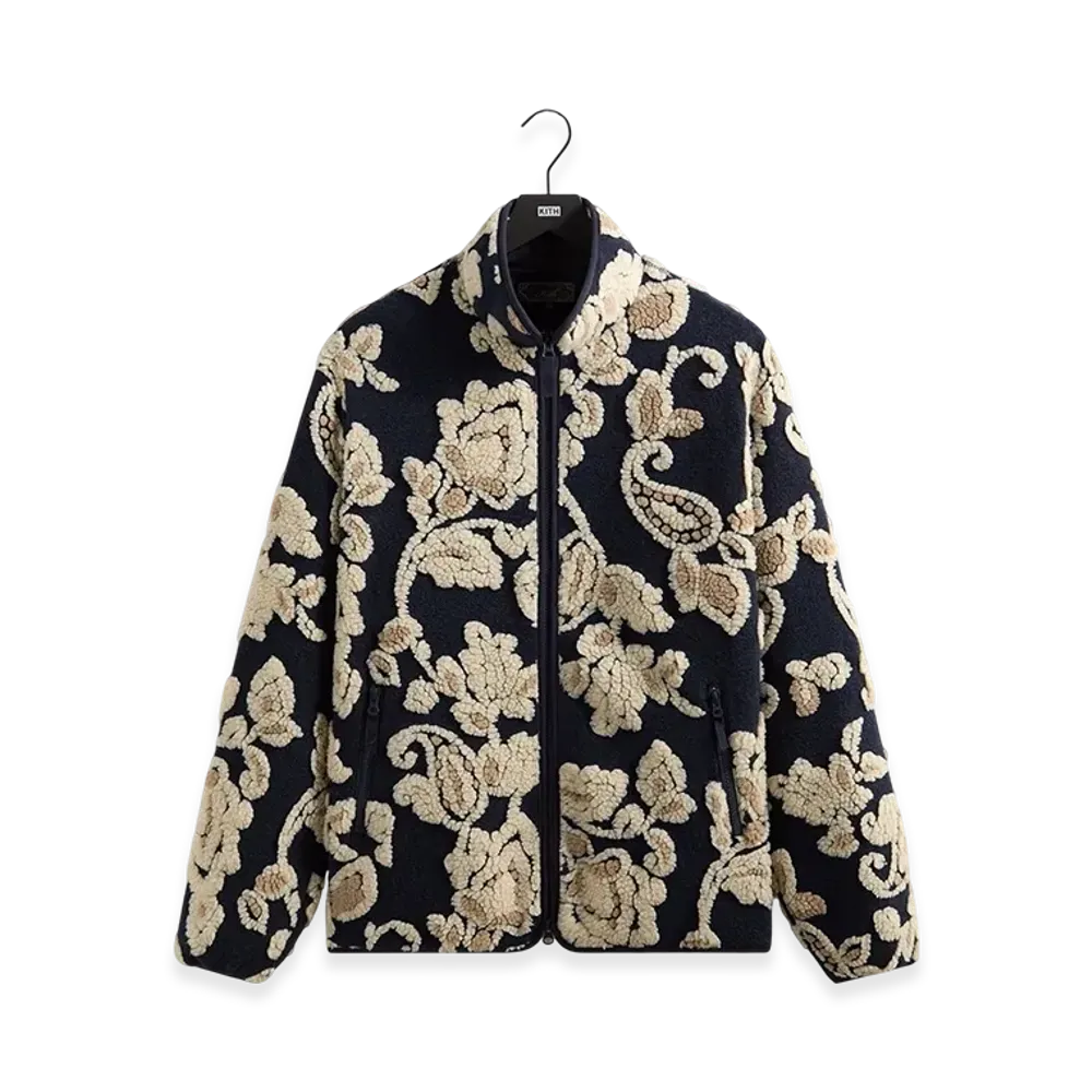 Kith Paisley Vine Sherpa Harper Jacket "Nocturnal"
