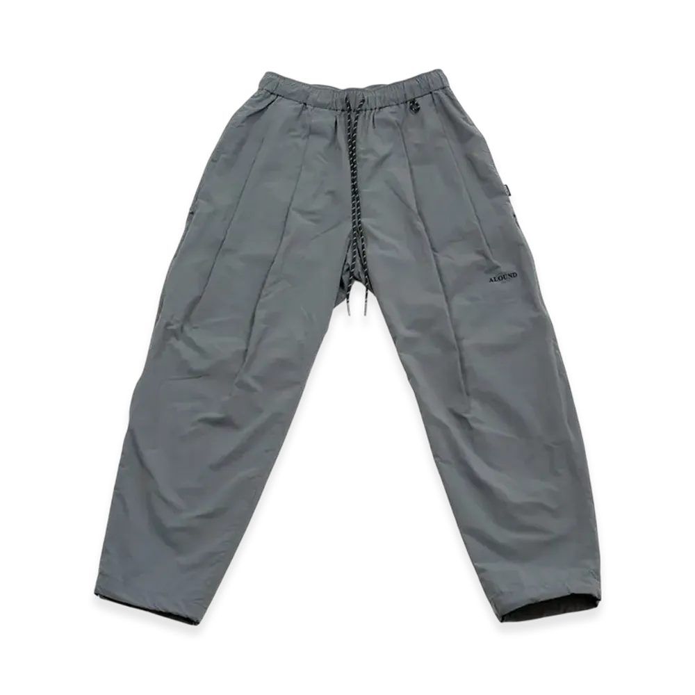 ALOUND Twotuck Tapered Nylon Pants "Grey"