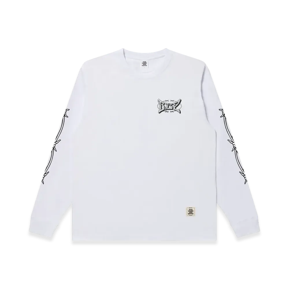 BlackEyePatch Wired Rider Logo L/S Tee "White"