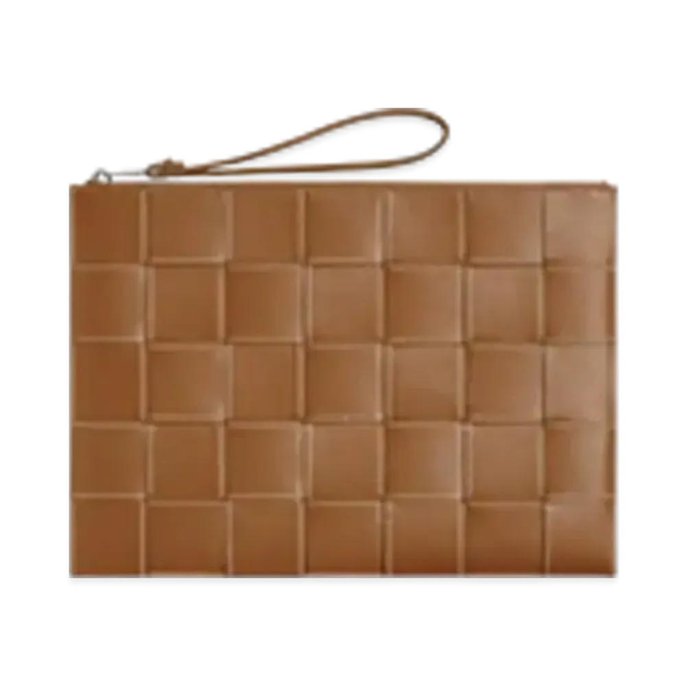 Bottega Veneta Large Cassette Pouch "Wood - Natural"