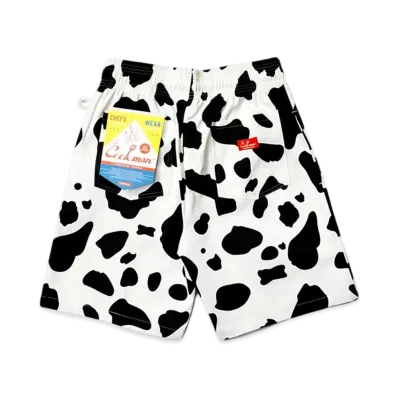 COOKMAN Chef Pants Chef Short Pants "Cow/White"