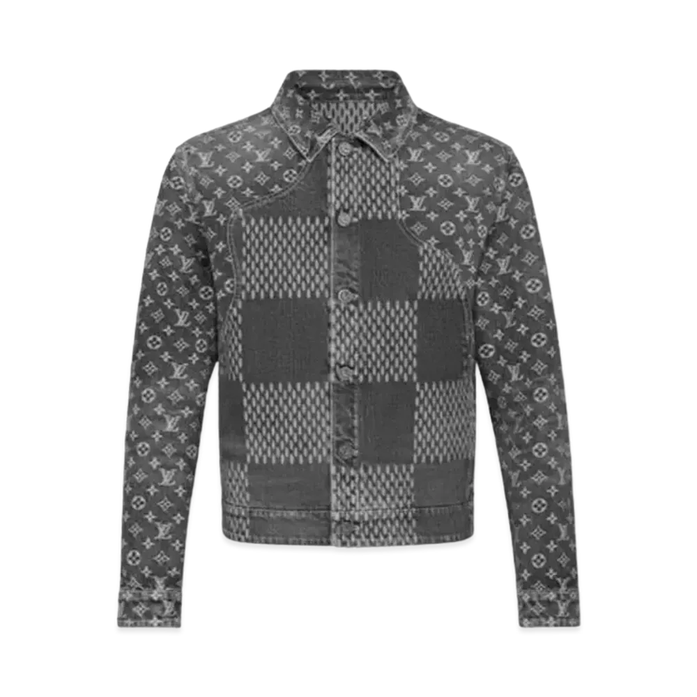Louis Vuitton x Nigo Giant Damier Waves MNGM Denim Jacket "Black"