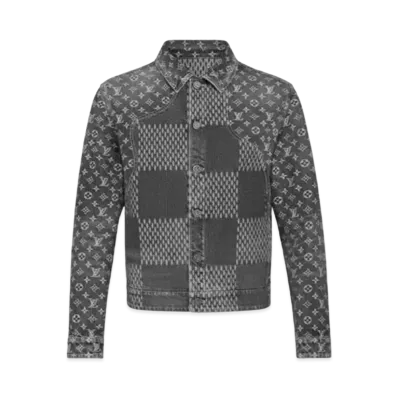 Louis Vuitton x Nigo Giant Damier Waves MNGM Denim Jacket "Black"