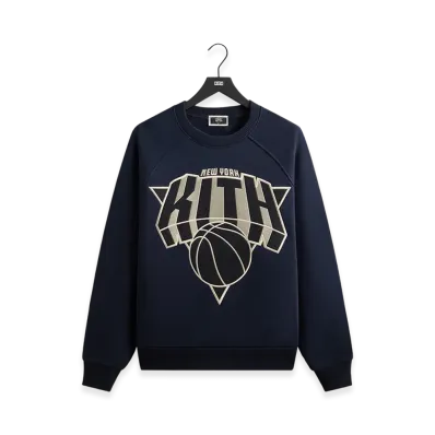 Kith x the New York Knicks Cutoff Nelson Raglan Vintage Crewneck "Nocturnal"