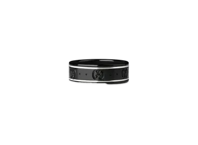 GUCCI Icon Thin Band In White Gold "Black"