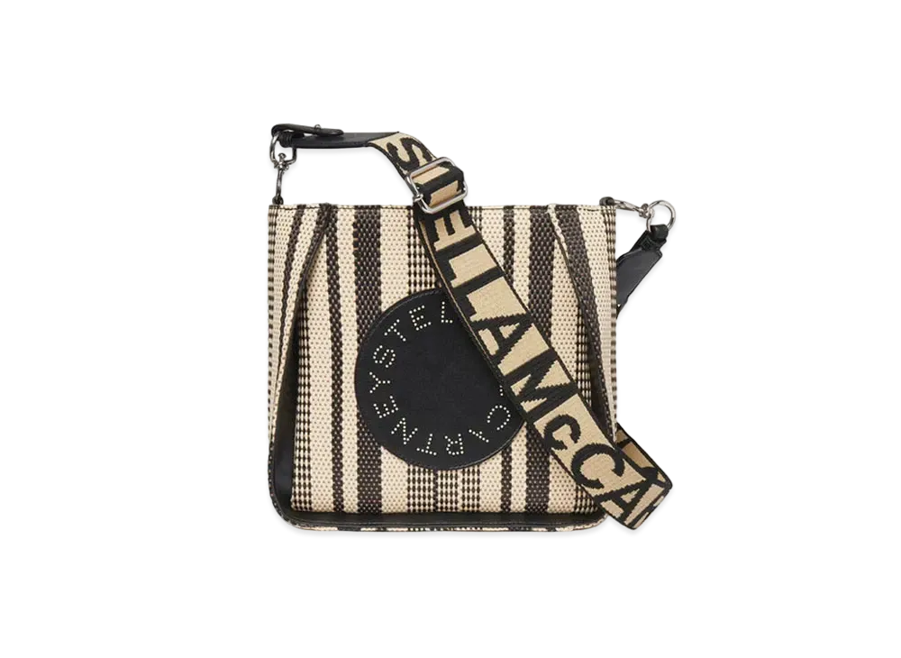 STELLA McCARTNEY Stellaro Stripe Lafia Shoulder Bag "Black"