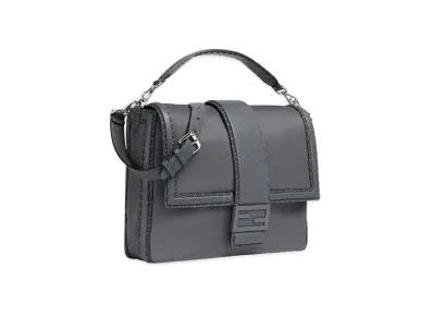 FENDI Baguette Messenger Bag Large Nylon Bag "Gray"
