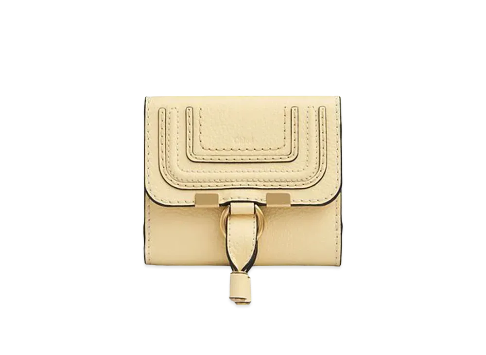 Chloe Women's Marcie Square Wallet For In Small Grain Calfskin "Softy Yellow"