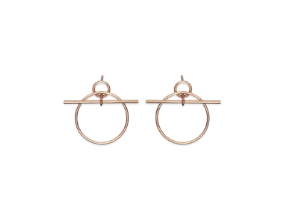 Hermes Loop Earrings PM "Pink Gold"