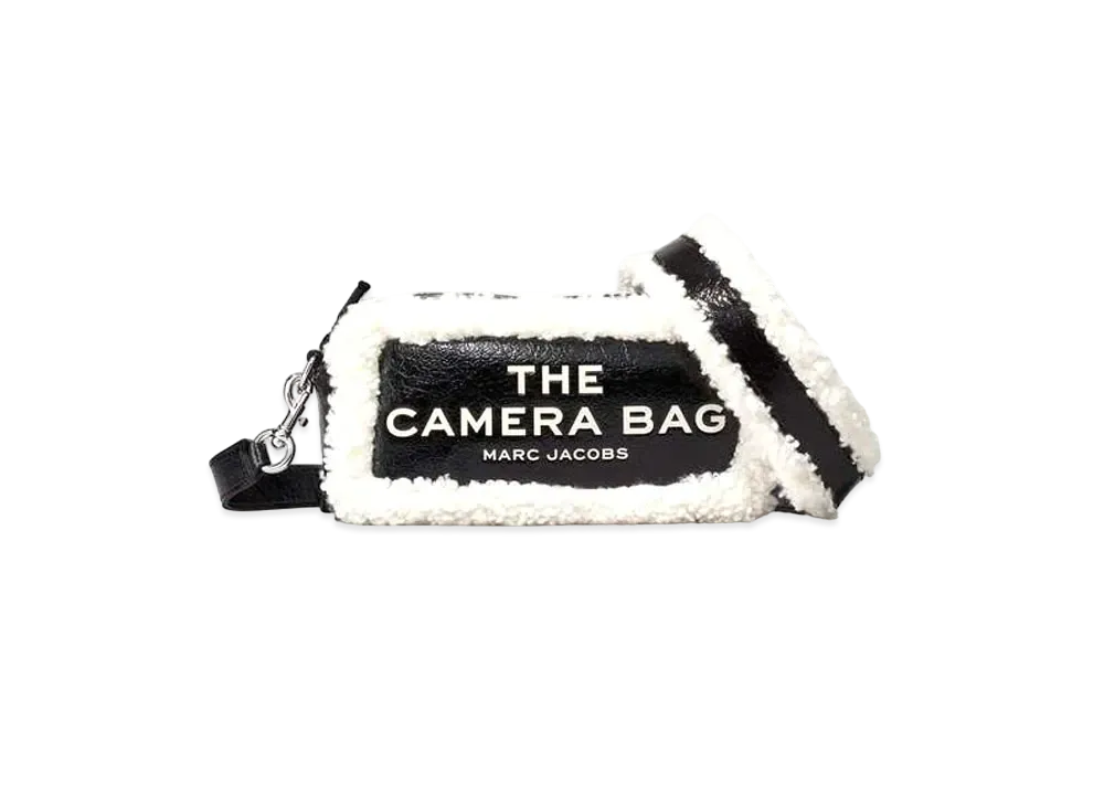 MARC JACOBS The Crinkle Leather Camera Bag "Black White"