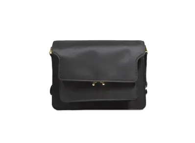 Marni Trunk Light Medium Bag In Padded Nylon Black "Black"