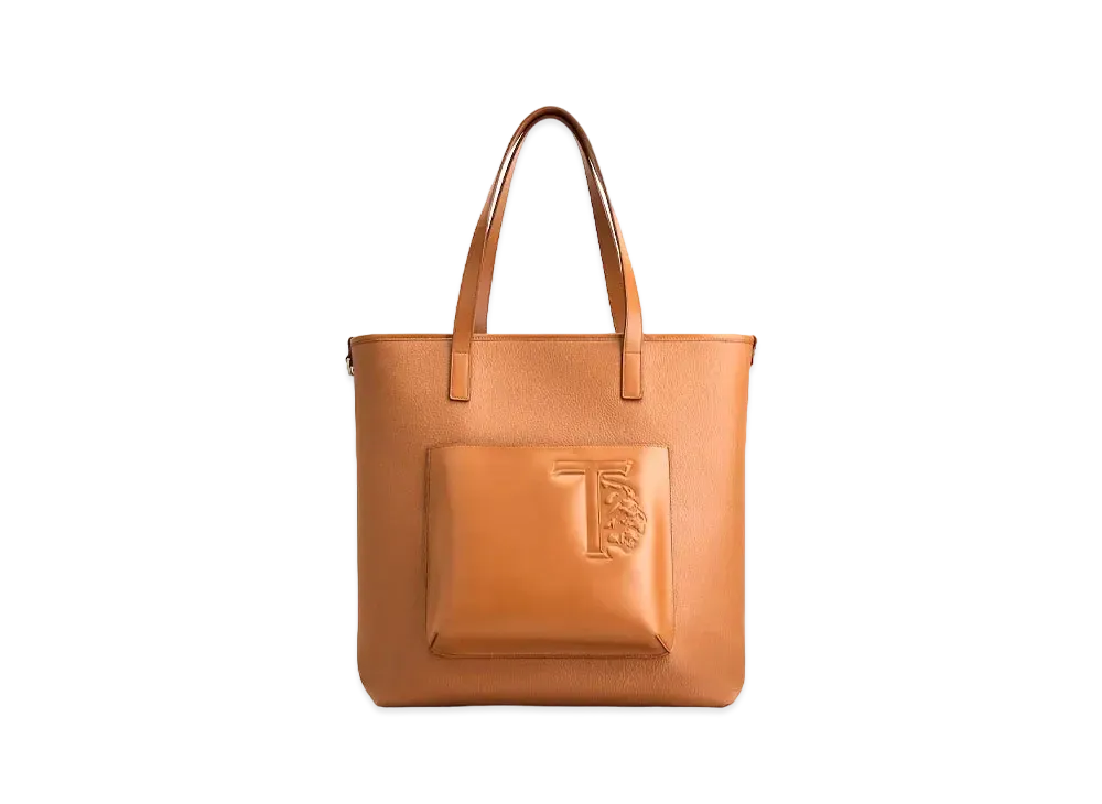 TOD'S Leather Shopping Bag Medium "Brown"