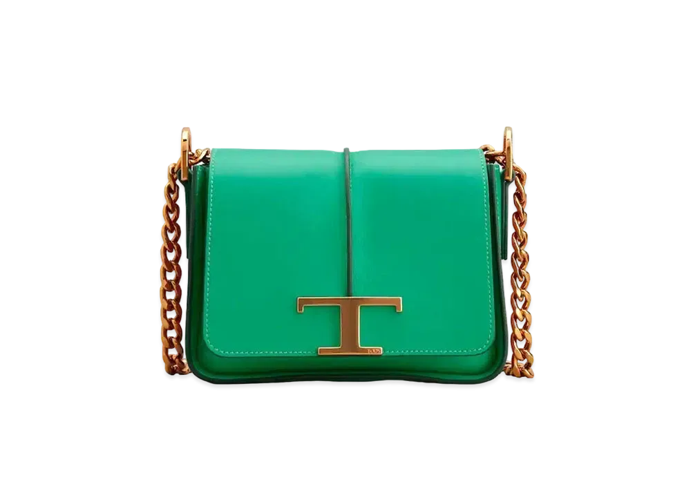 TOD'S Timeles Leather Crossbody Bag Mini "Green"